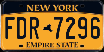 NY license plate FDR7296