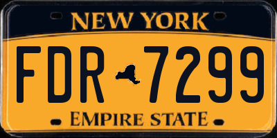 NY license plate FDR7299
