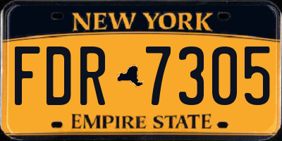 NY license plate FDR7305