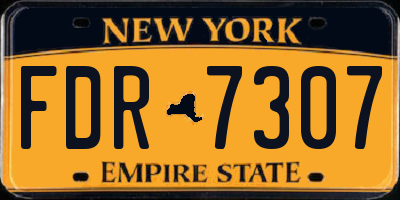 NY license plate FDR7307