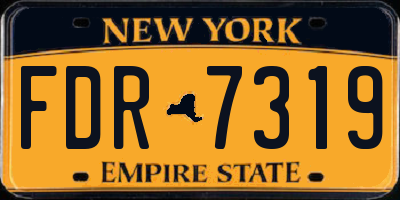NY license plate FDR7319