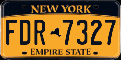 NY license plate FDR7327