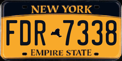 NY license plate FDR7338