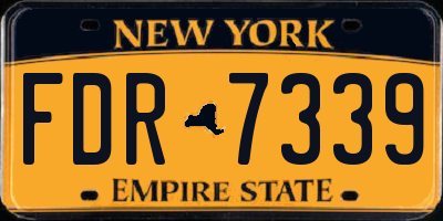 NY license plate FDR7339