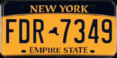 NY license plate FDR7349