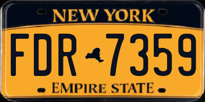 NY license plate FDR7359
