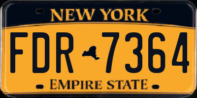 NY license plate FDR7364