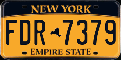 NY license plate FDR7379