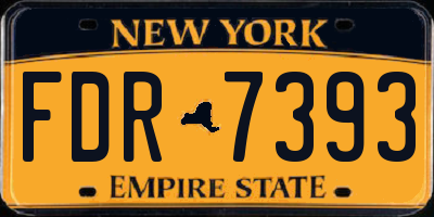 NY license plate FDR7393