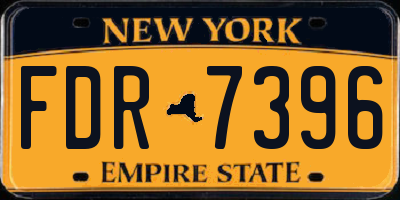 NY license plate FDR7396