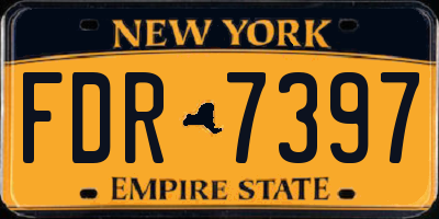 NY license plate FDR7397