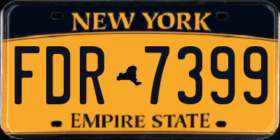 NY license plate FDR7399