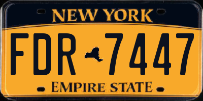 NY license plate FDR7447