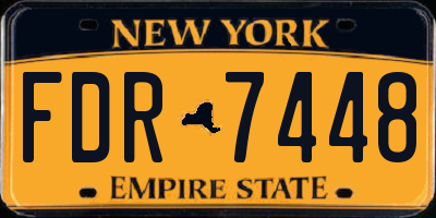 NY license plate FDR7448