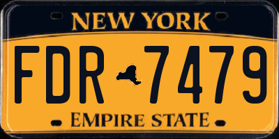NY license plate FDR7479