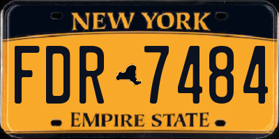 NY license plate FDR7484