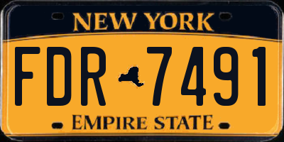NY license plate FDR7491