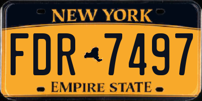 NY license plate FDR7497