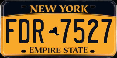 NY license plate FDR7527