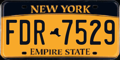 NY license plate FDR7529