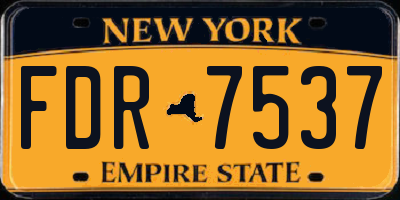 NY license plate FDR7537