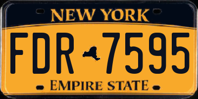 NY license plate FDR7595