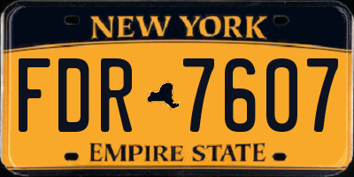 NY license plate FDR7607