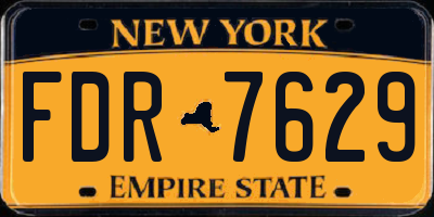 NY license plate FDR7629