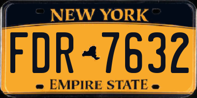 NY license plate FDR7632