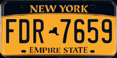 NY license plate FDR7659