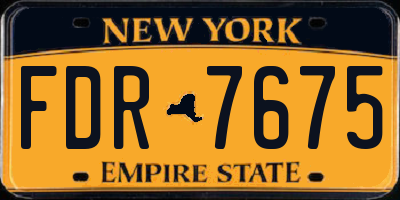 NY license plate FDR7675