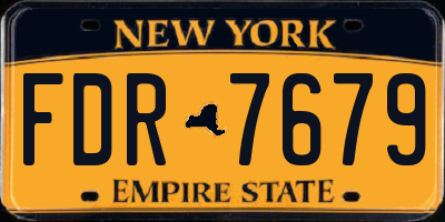 NY license plate FDR7679