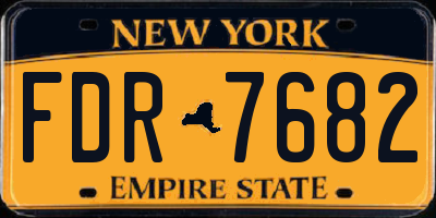NY license plate FDR7682