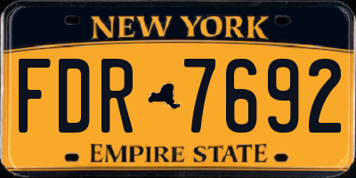 NY license plate FDR7692