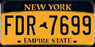 NY license plate FDR7699