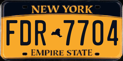NY license plate FDR7704