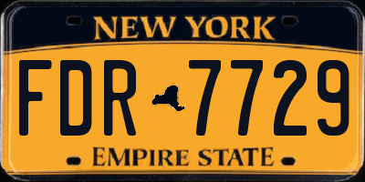 NY license plate FDR7729