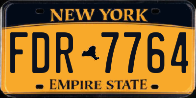 NY license plate FDR7764