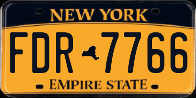 NY license plate FDR7766