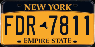 NY license plate FDR7811