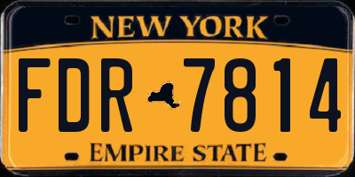 NY license plate FDR7814
