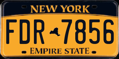 NY license plate FDR7856