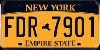NY license plate FDR7901