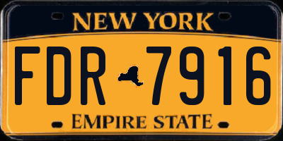 NY license plate FDR7916