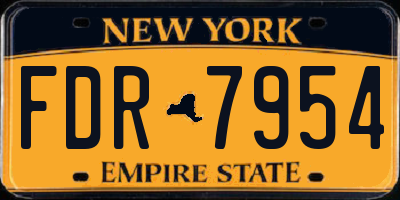NY license plate FDR7954