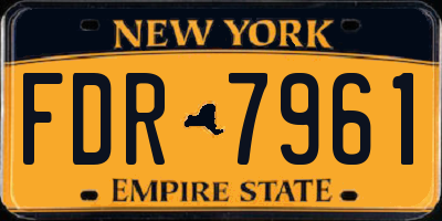 NY license plate FDR7961