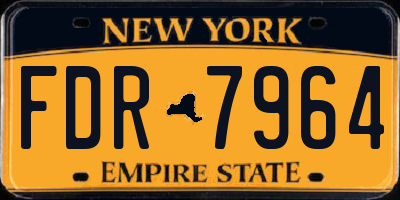 NY license plate FDR7964