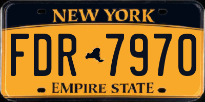 NY license plate FDR7970