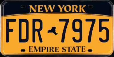 NY license plate FDR7975