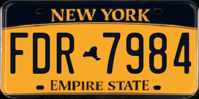 NY license plate FDR7984